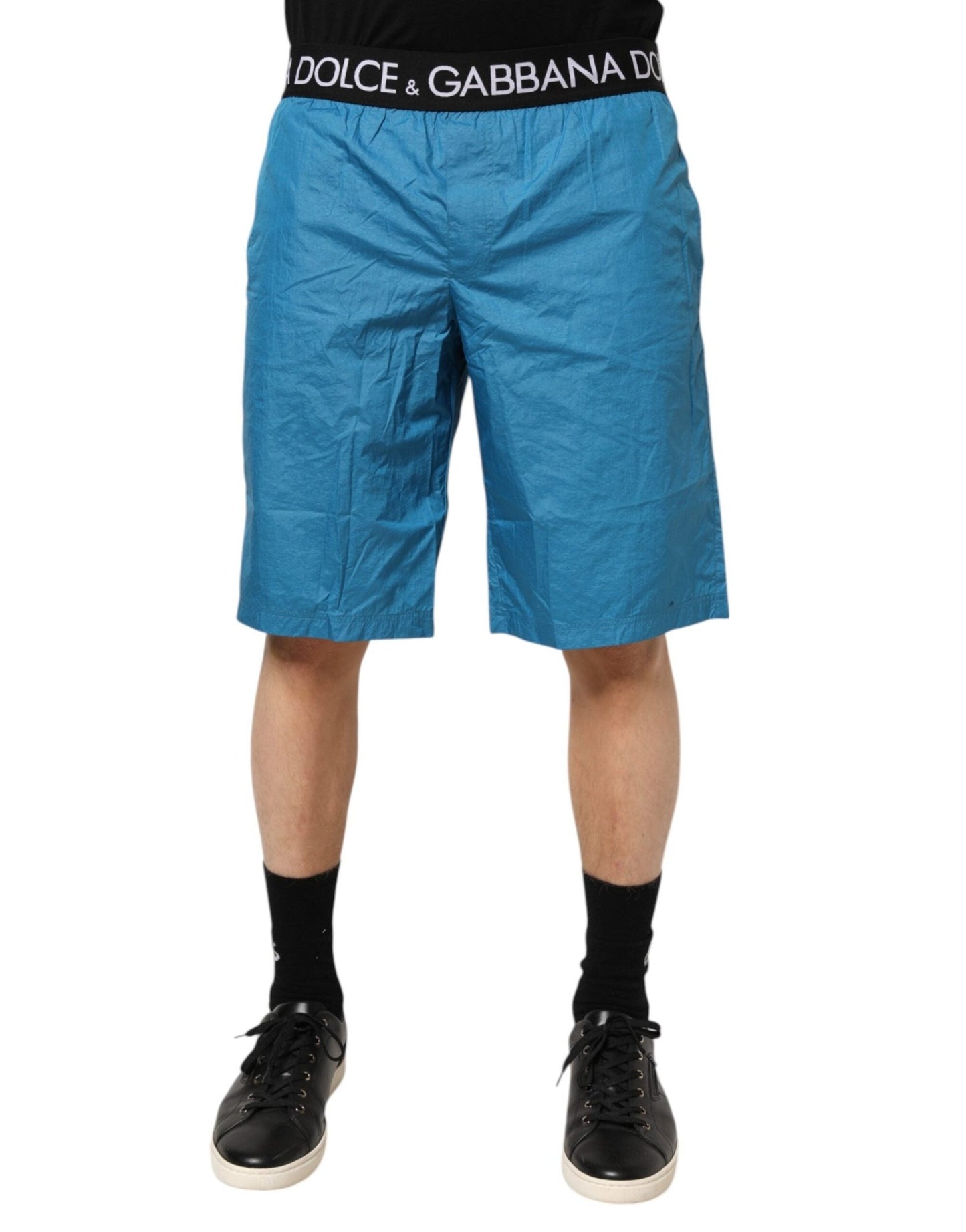 Dolce & Gabbana Blue Logo Waistband Beachwear Shorts Swimwear – IT4 | S par Dolce & Gabbana | Disponible sur Sandy Store ByNet