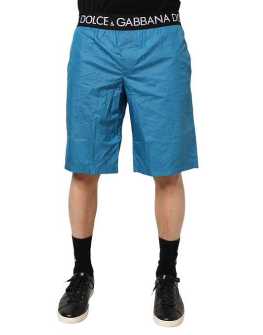 Dolce & Gabbana Blue Logo Waistband Beachwear Shorts Swimwear – IT4 | S par Dolce & Gabbana | Disponible sur Sandy Store ByNet
