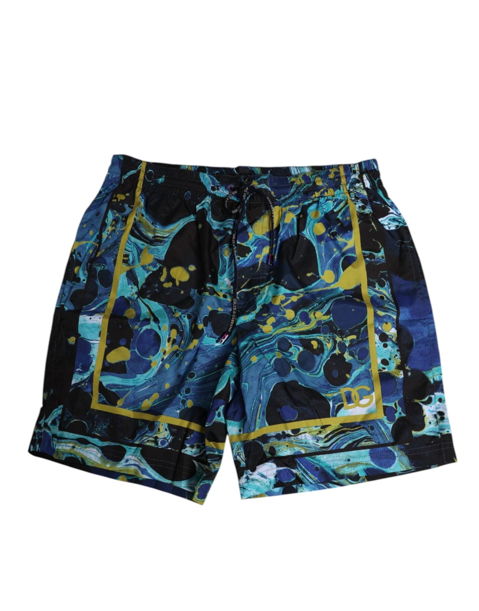 Dolce & Gabbana Blue Marble Print Logo Men Boxer Short Swimwear – IT3 | XS par Dolce & Gabbana | Disponible sur Sandy Store ByNet