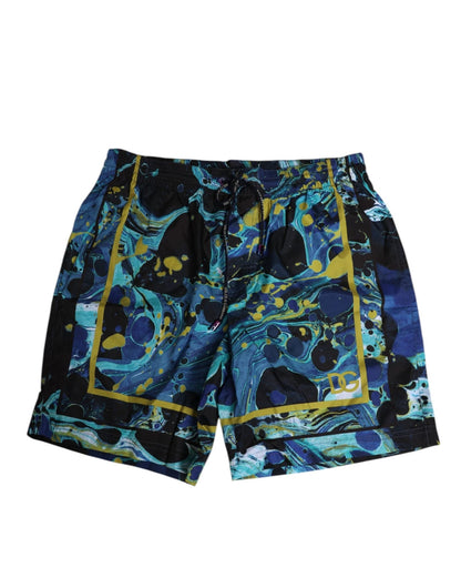 Dolce & Gabbana Blue Marble Print Logo Men Boxer Short Swimwear – IT3 | XS par Dolce & Gabbana | Disponible sur Sandy Store ByNet