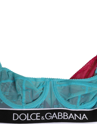 Dolce & Gabbana Blue Nylon Soft Cup Balconnet Bra Underwear – IT2 | S par Dolce & Gabbana | Disponible sur Sandy Store ByNet
