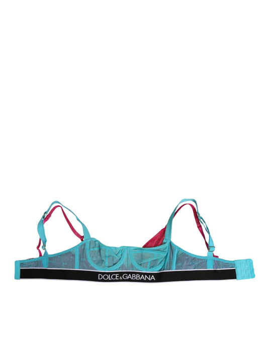 Dolce & Gabbana Blue Nylon Soft Cup Balconnet Bra Underwear – IT2 | S par Dolce & Gabbana | Disponible sur Sandy Store ByNet