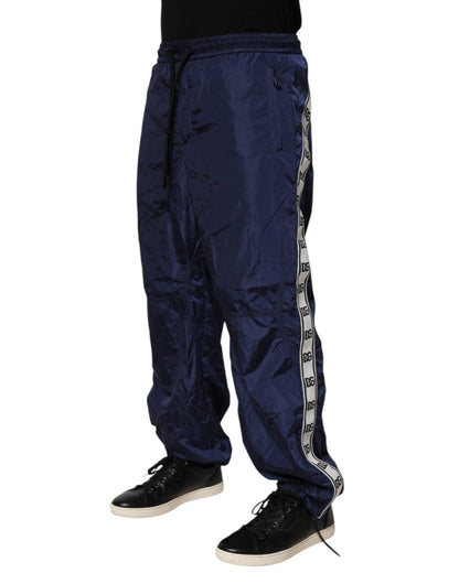 Dolce & Gabbana Blue Nylon Straight Jogger Sweatpants Pants – IT44 | XS par Dolce & Gabbana | Disponible sur Sandy Store ByNet