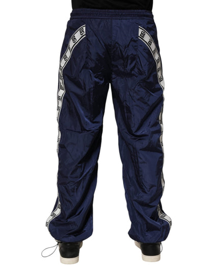 Dolce & Gabbana Blue Nylon Straight Jogger Sweatpants Pants – IT44 | XS par Dolce & Gabbana | Disponible sur Sandy Store ByNet