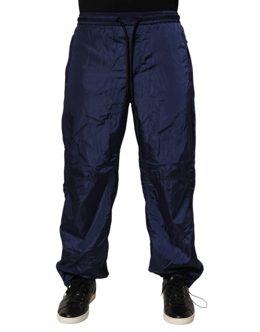 Dolce & Gabbana Blue Nylon Straight Jogger Sweatpants Pants – IT44 | XS par Dolce & Gabbana | Disponible sur Sandy Store ByNet