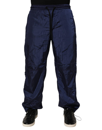 Dolce & Gabbana Blue Nylon Straight Jogger Sweatpants Pants – IT44 | XS par Dolce & Gabbana | Disponible sur Sandy Store ByNet