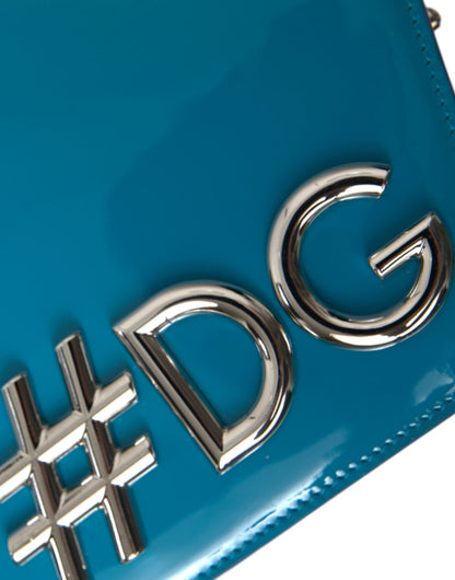 Dolce & Gabbana Blue Patent Leather Hashtag DG Shoulder Chain Flap Bag – par Dolce & Gabbana | Disponible sur Sandy Store ByNet