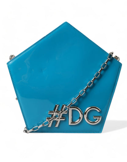 Dolce & Gabbana Blue Patent Leather Hashtag DG Shoulder Chain Flap Bag – par Dolce & Gabbana | Disponible sur Sandy Store ByNet