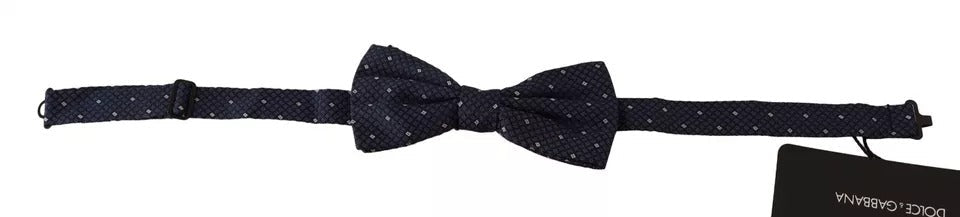 Dolce & Gabbana Blue Patterned Silk Adjustable Neck Bow Tie Men – par Dolce & Gabbana | Disponible sur Sandy Store ByNet