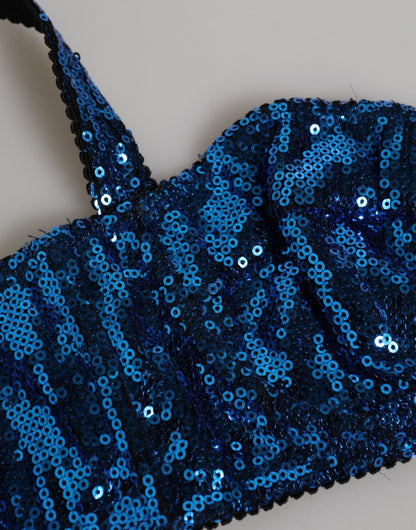 Dolce & Gabbana Blue Sequin Embellished Balconnet Bra Underwear – IT2 | S par Dolce & Gabbana | Disponible sur Sandy Store ByNet