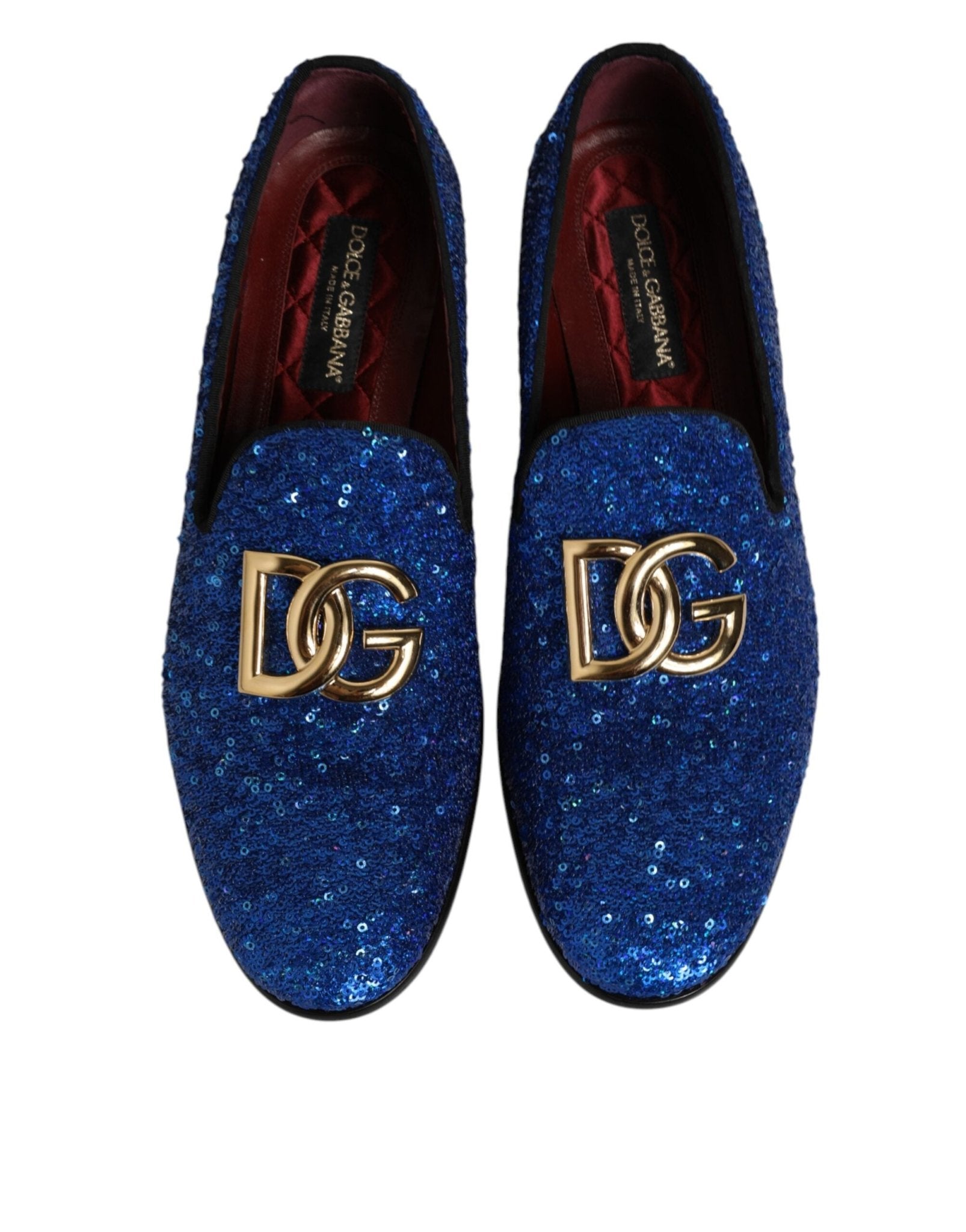 Dolce & Gabbana Blue Sequined Loafers Formal Dress Men Shoes – EU44/US11 par Dolce & Gabbana | Disponible sur Sandy Store ByNet