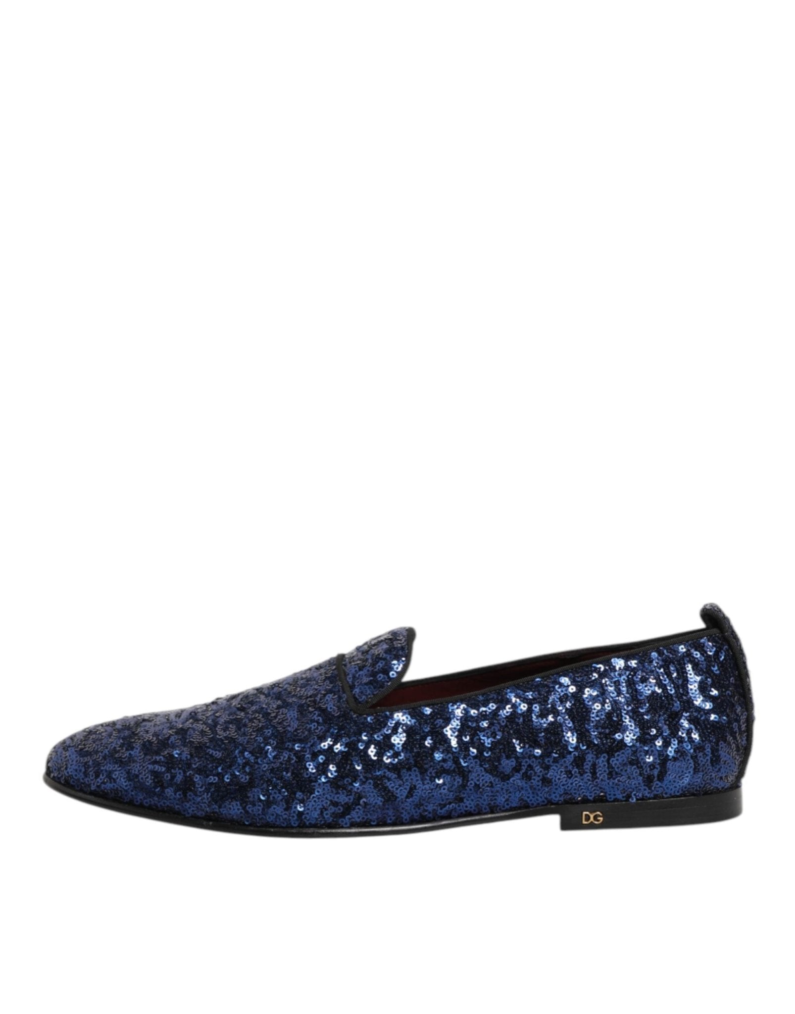 Dolce & Gabbana Blue Sequined Loafers Slippers Men Dress Shoes – EU 42 | US 9 par Dolce & Gabbana | Disponible sur Sandy Store ByNet