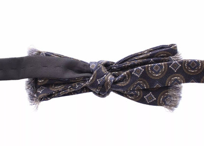 Dolce & Gabbana Blue Silk Baroque Fantasi Tied Bow Tie Papillon – par Dolce & Gabbana | Disponible sur Sandy Store ByNet