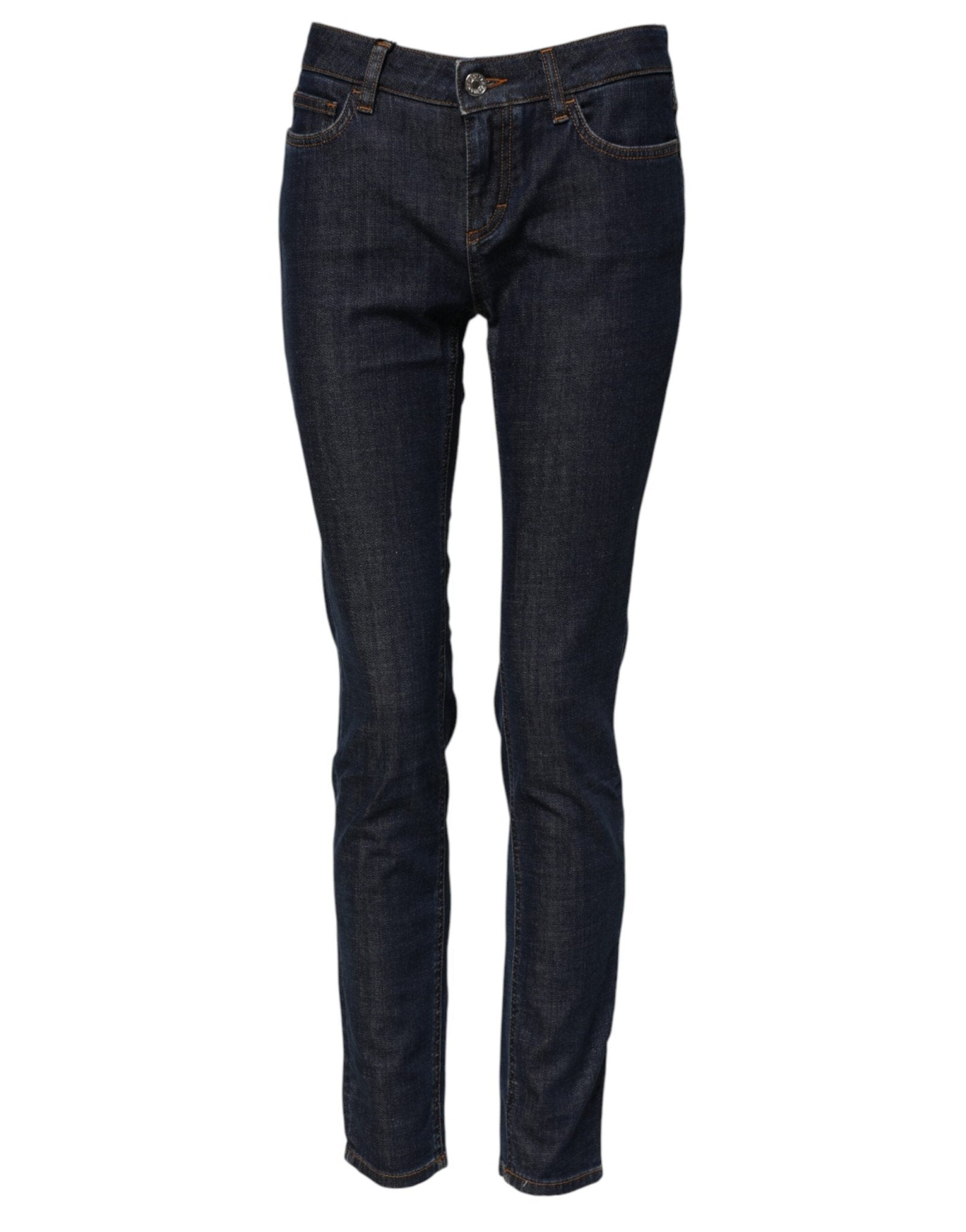 Dolce & Gabbana Blue Skinny Cotton Mid Waisted Denim Jeans – IT40|S par Dolce & Gabbana | Disponible sur Sandy Store ByNet
