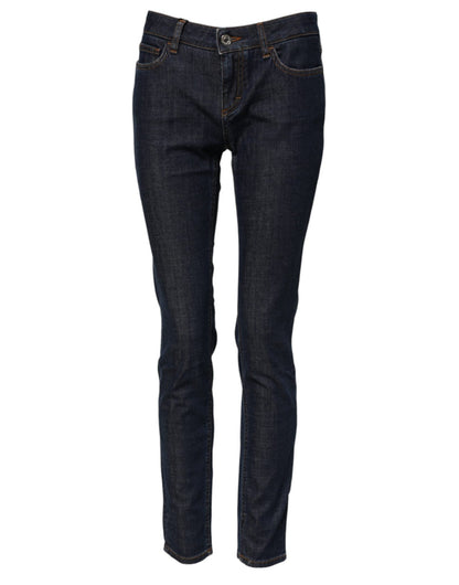 Dolce & Gabbana Blue Skinny Cotton Mid Waisted Denim Jeans – IT40|S par Dolce & Gabbana | Disponible sur Sandy Store ByNet