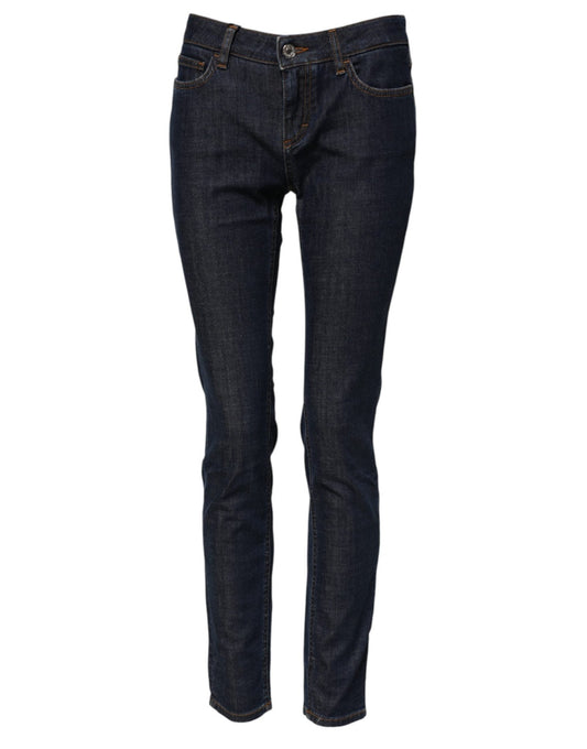 Dolce & Gabbana Blue Skinny Cotton Mid Waisted Denim Jeans – IT40|S par Dolce & Gabbana | Disponible sur Sandy Store ByNet