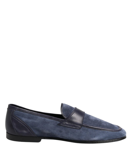 Dolce & Gabbana Blue Suede Leather Loafers Moccasin Shoes – EU40/US7 par Dolce & Gabbana | Disponible sur Sandy Store ByNet