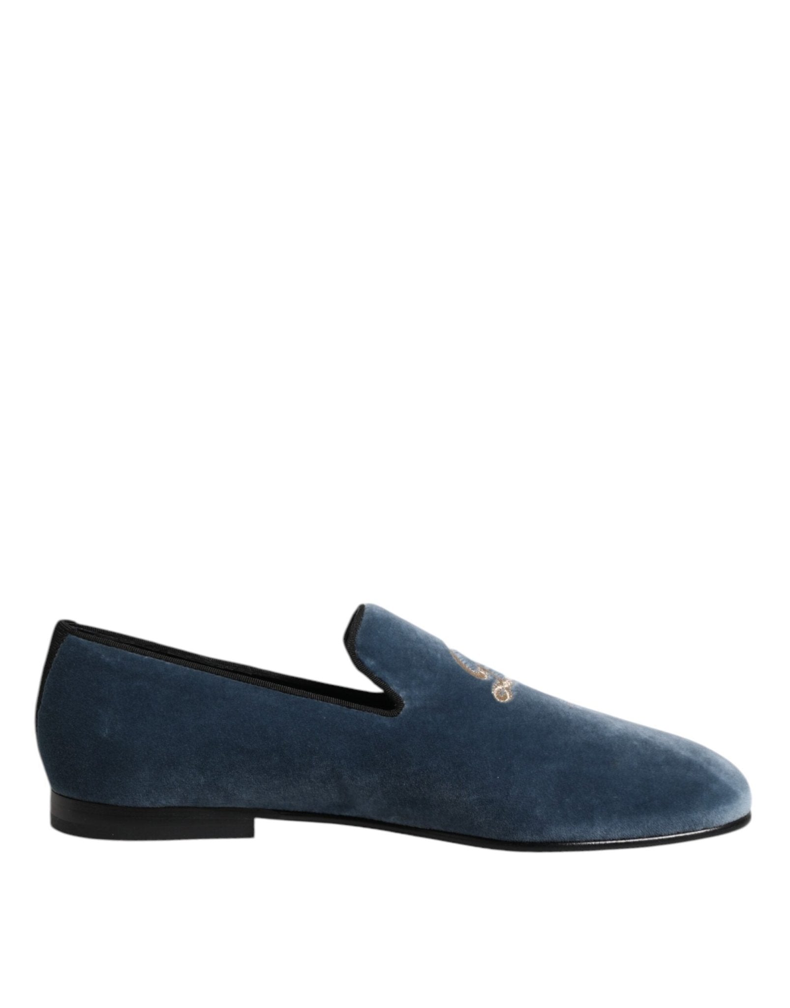 Dolce & Gabbana Blue Velvet DG Logo Loafers Formal Shoes – EU42/US9 par Dolce & Gabbana | Disponible sur Sandy Store ByNet