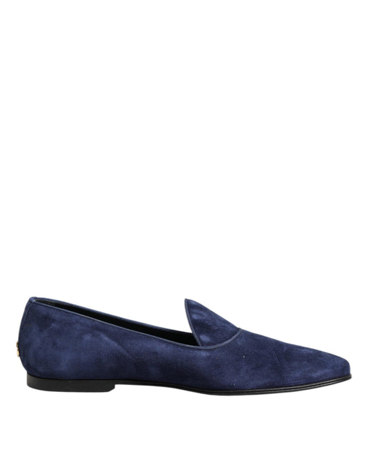 Dolce & Gabbana Blue Velvet DG Logo Loafers Formal Shoes – EU44/US11 par Dolce & Gabbana | Disponible sur Sandy Store ByNet