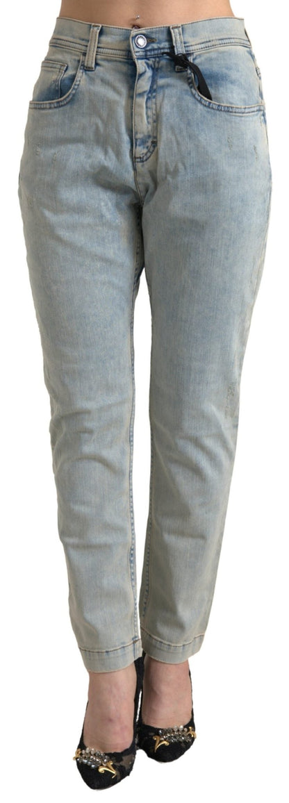 Dolce & Gabbana Blue Washed Cotton Mid Waist Skinny Jeans – IT40|S par Dolce & Gabbana | Disponible sur Sandy Store ByNet