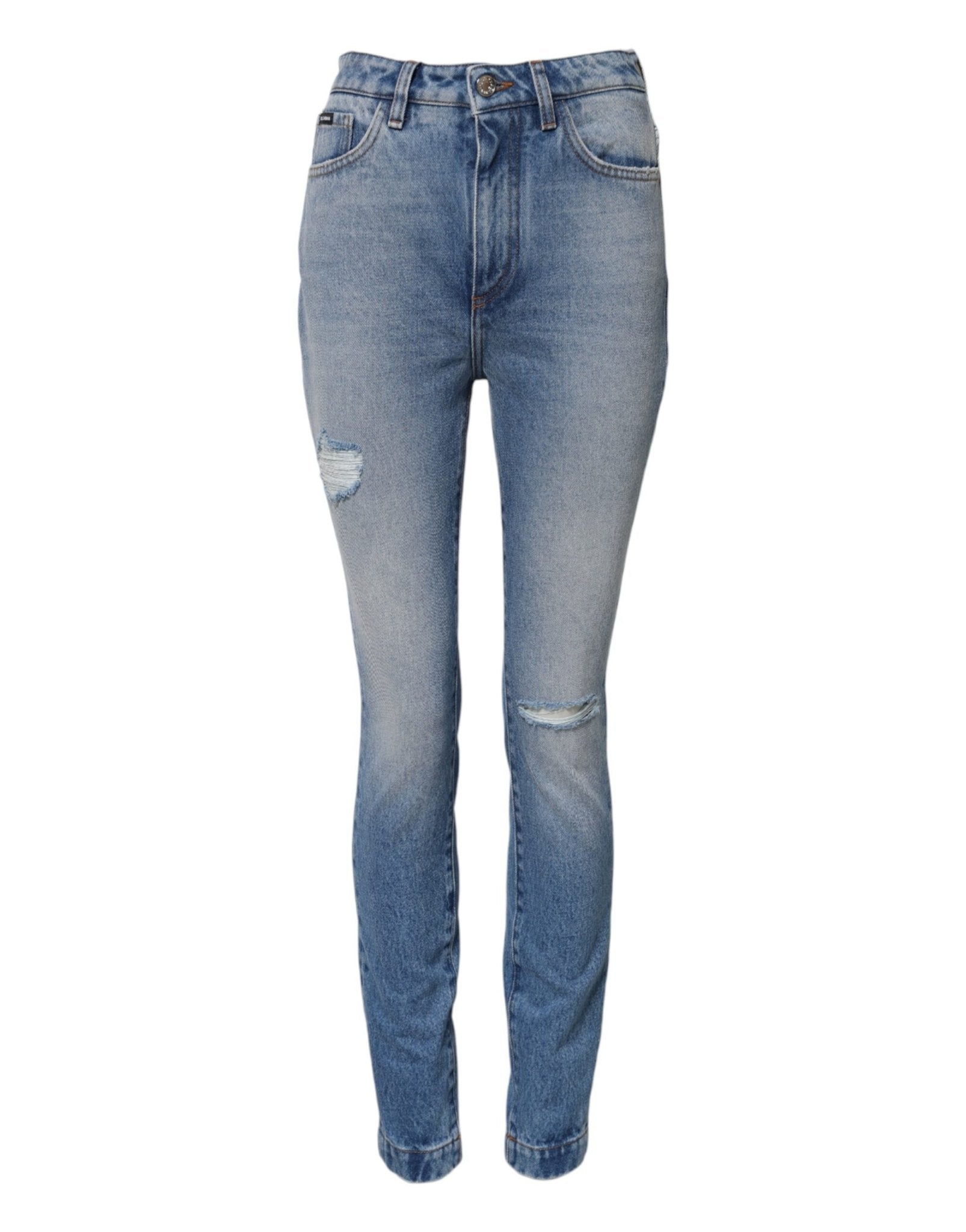 Dolce & Gabbana Blue Washed Skinny High Waist Denim Jeans – IT40|S par Dolce & Gabbana | Disponible sur Sandy Store ByNet