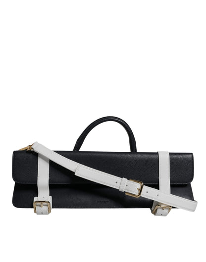 Dolce & Gabbana Blue White Calfskin Leather Crossbody Shoulder Bag – par Dolce & Gabbana | Disponible sur Sandy Store ByNet