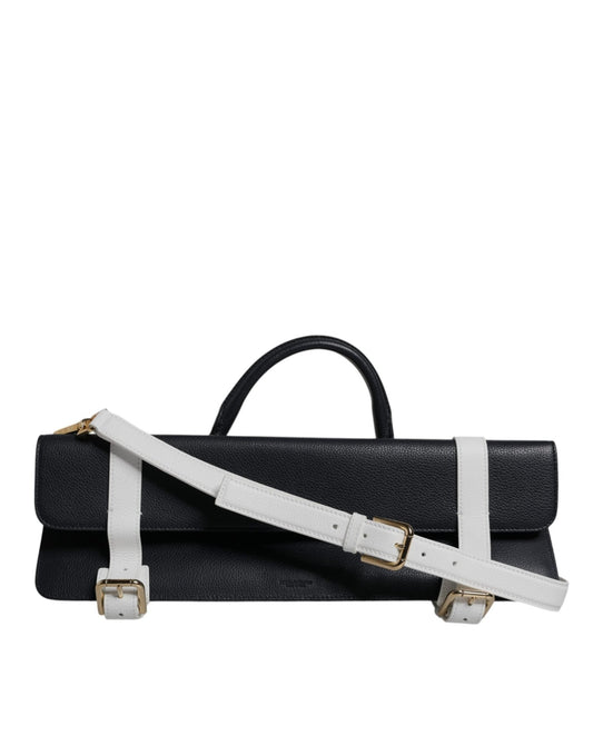 Dolce & Gabbana Blue White Calfskin Leather Crossbody Shoulder Bag – par Dolce & Gabbana | Disponible sur Sandy Store ByNet