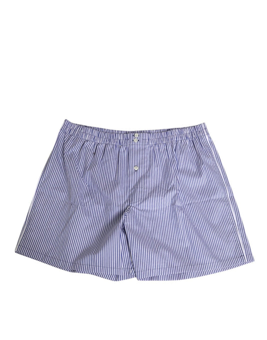 Dolce & Gabbana Blue White Cotton Striped Button Fly Shorts Swimwear – IT48 | M par Dolce & Gabbana | Disponible sur Sandy Store ByNet