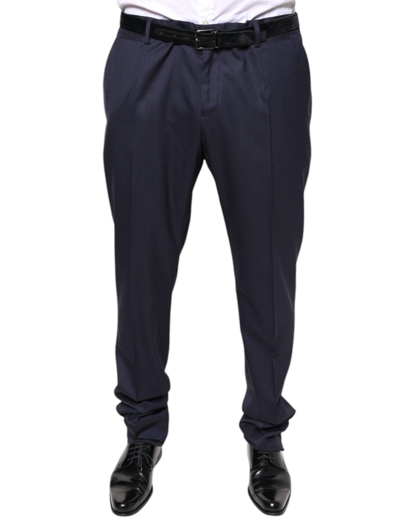 Dolce & Gabbana Blue Wool Skinny Formal Dress Pants – IT54 | XL par Dolce & Gabbana | Disponible sur Sandy Store ByNet