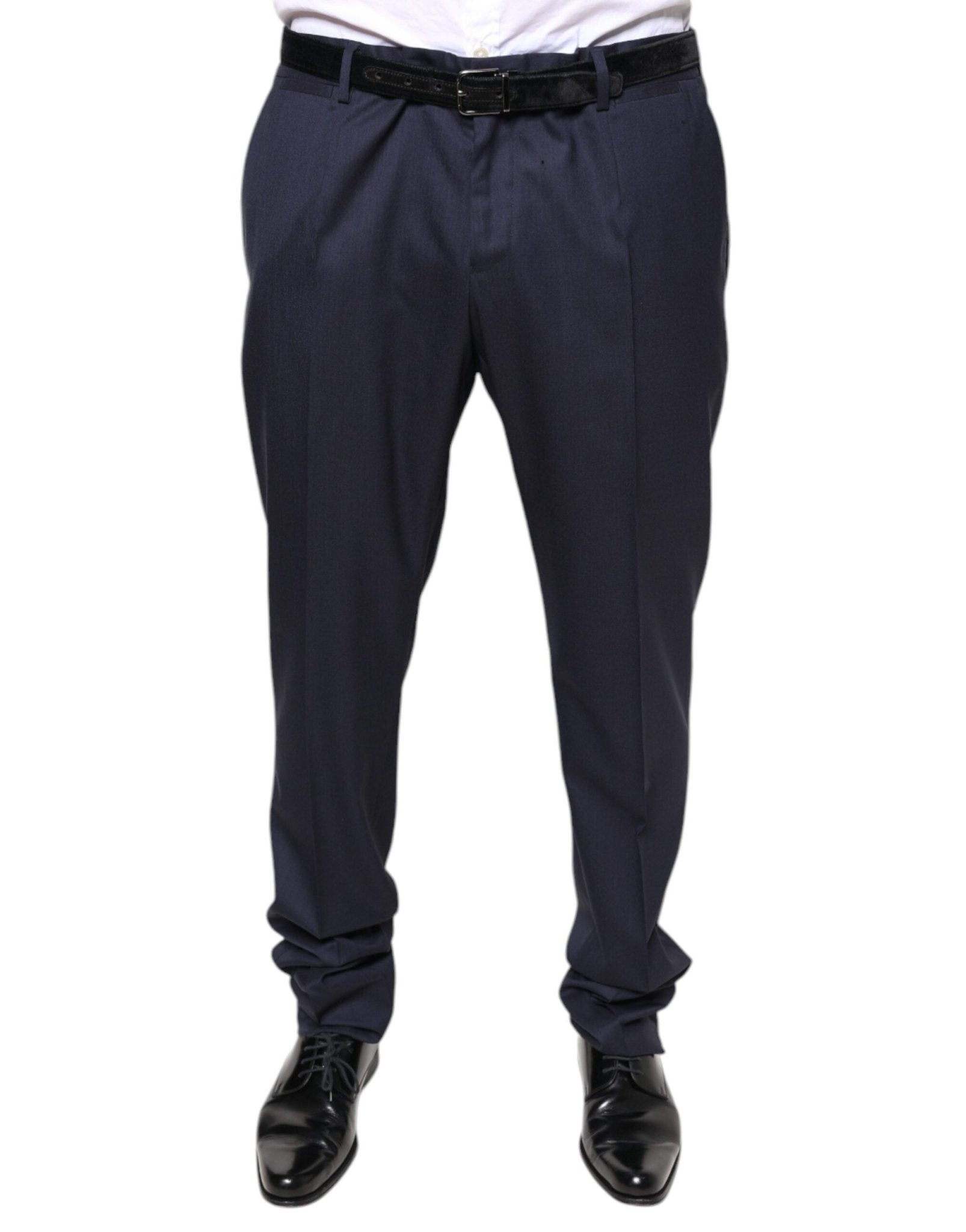 Dolce & Gabbana Blue Wool Skinny Formal Dress Pants – IT54 | XL par Dolce & Gabbana | Disponible sur Sandy Store ByNet