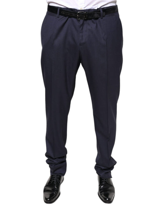 Dolce & Gabbana Blue Wool Skinny Formal Dress Pants – IT54 | XL par Dolce & Gabbana | Disponible sur Sandy Store ByNet