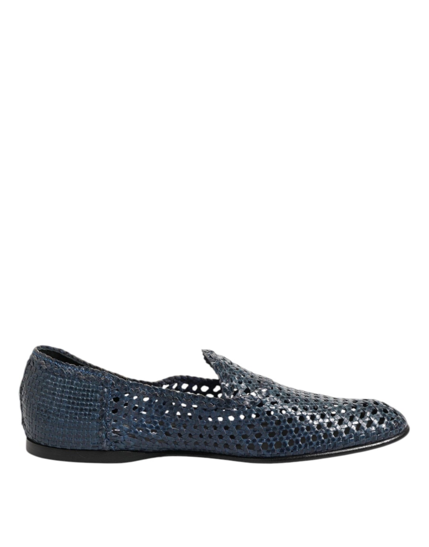 Dolce & Gabbana Blue Woven Leather Slip On Loafers Shoes – EU41/US8 par Dolce & Gabbana | Disponible sur Sandy Store ByNet