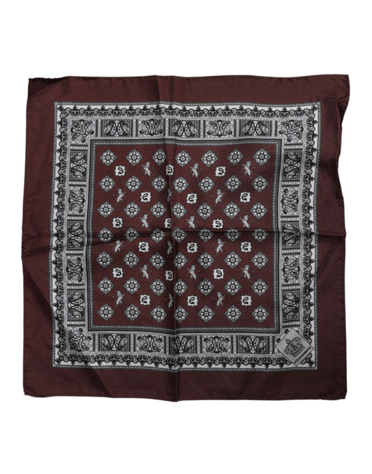 Dolce & Gabbana Bordeaux Bandana Silk Square Handkerchief Scarf – par Dolce & Gabbana | Disponible sur Sandy Store ByNet