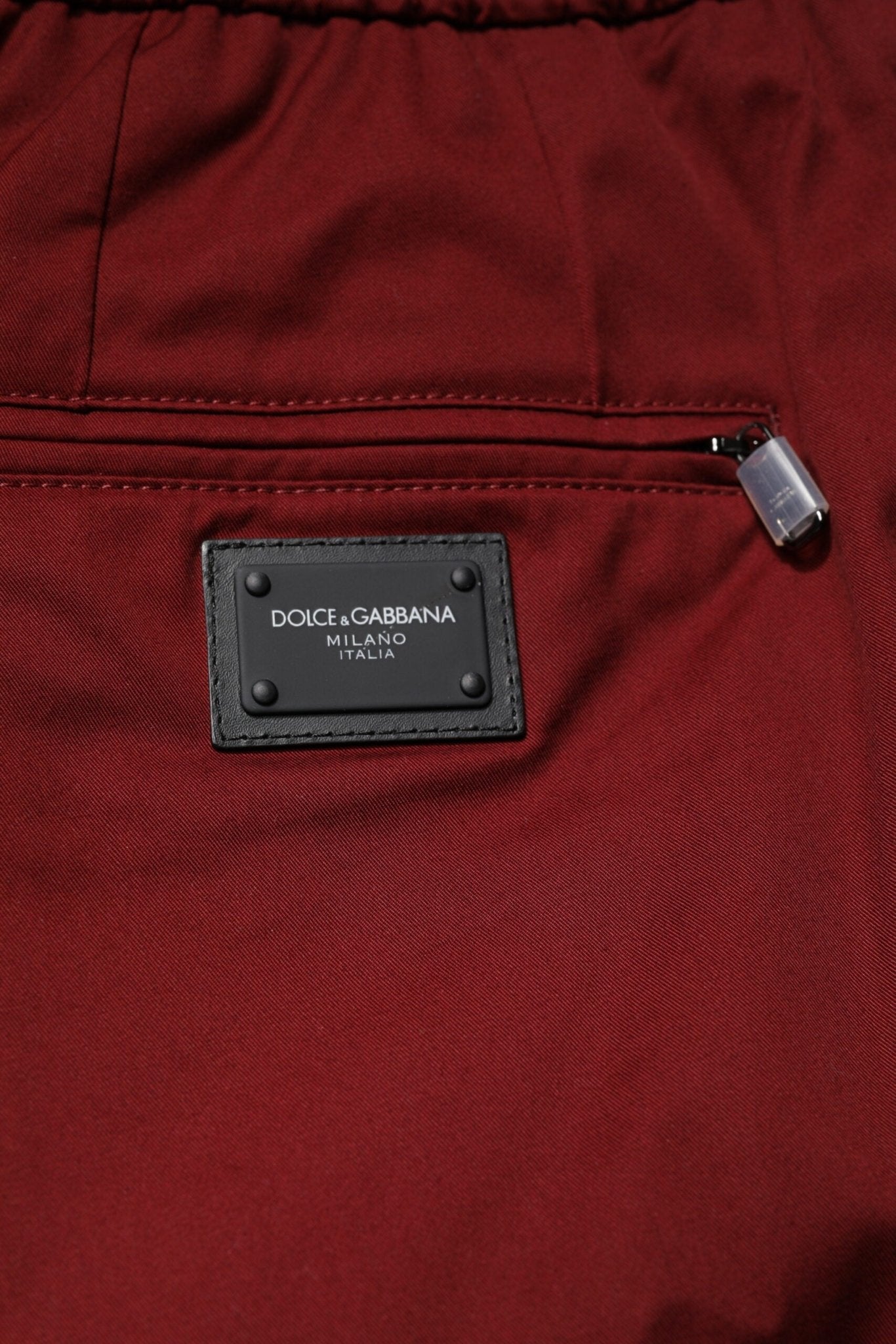 Dolce & Gabbana Bordeaux Cotton Men Jogger Sweatpants Pants - Sandy Store ByNet