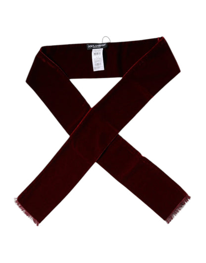 Dolce & Gabbana Bordeaux Cotton Silk Fringe Shawl Wrap Scarf – par Dolce & Gabbana | Disponible sur Sandy Store ByNet