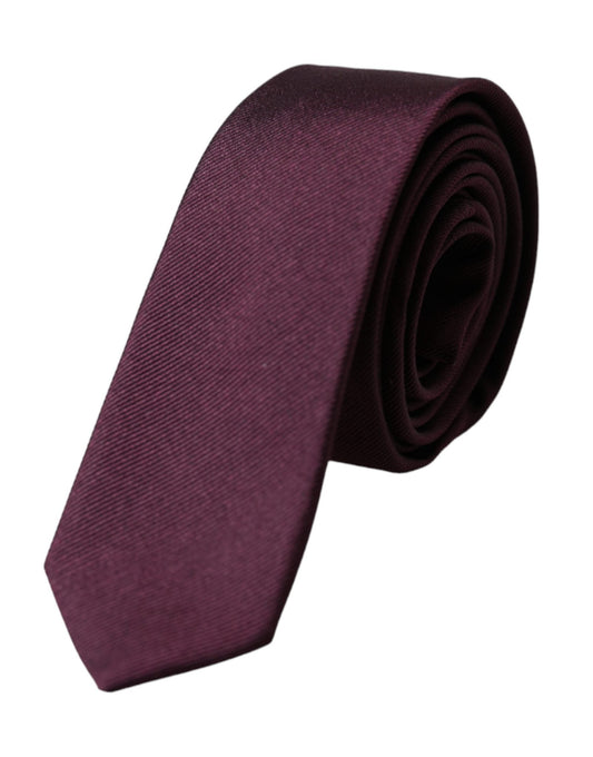 Dolce & Gabbana Bordeaux Solid 100% Silk Adjustable Men Tie – par Dolce & Gabbana | Disponible sur Sandy Store ByNet
