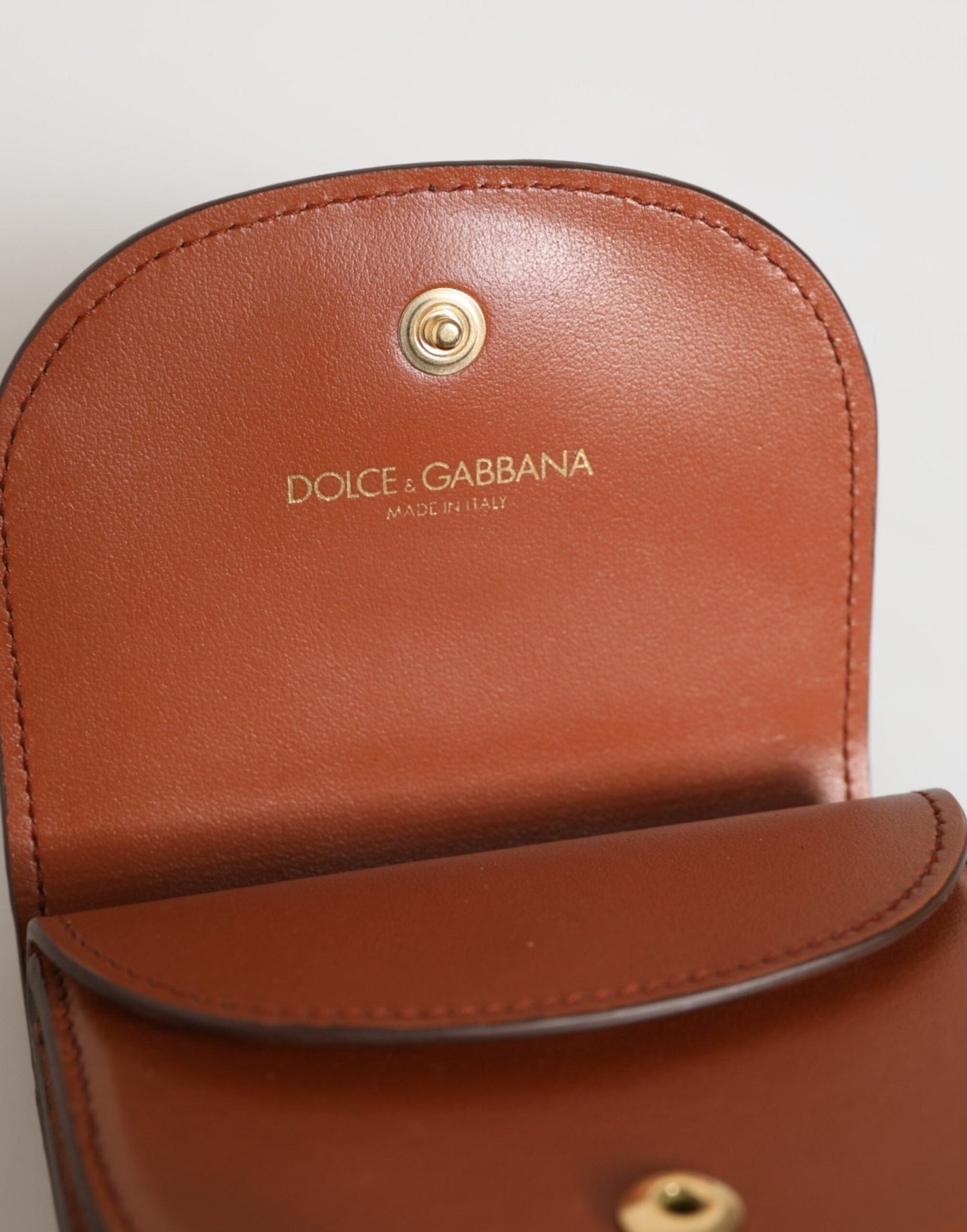 Dolce & Gabbana Brown Black Calf Leather Leopard Print Logo Plaque Wallet – par Dolce & Gabbana | Disponible sur Sandy Store ByNet