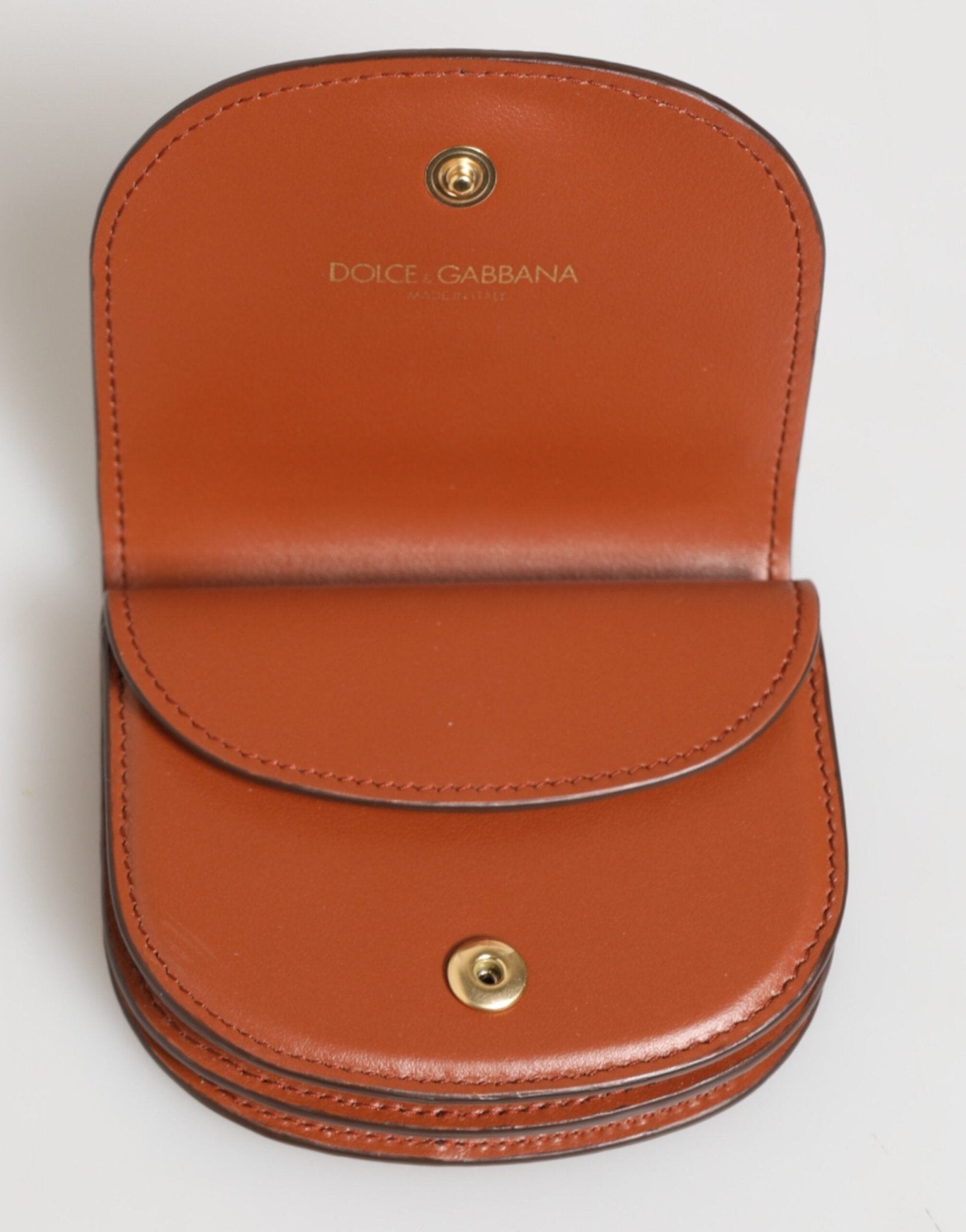 Dolce & Gabbana Brown Black Calf Leather Leopard Print Logo Plaque Wallet – par Dolce & Gabbana | Disponible sur Sandy Store ByNet