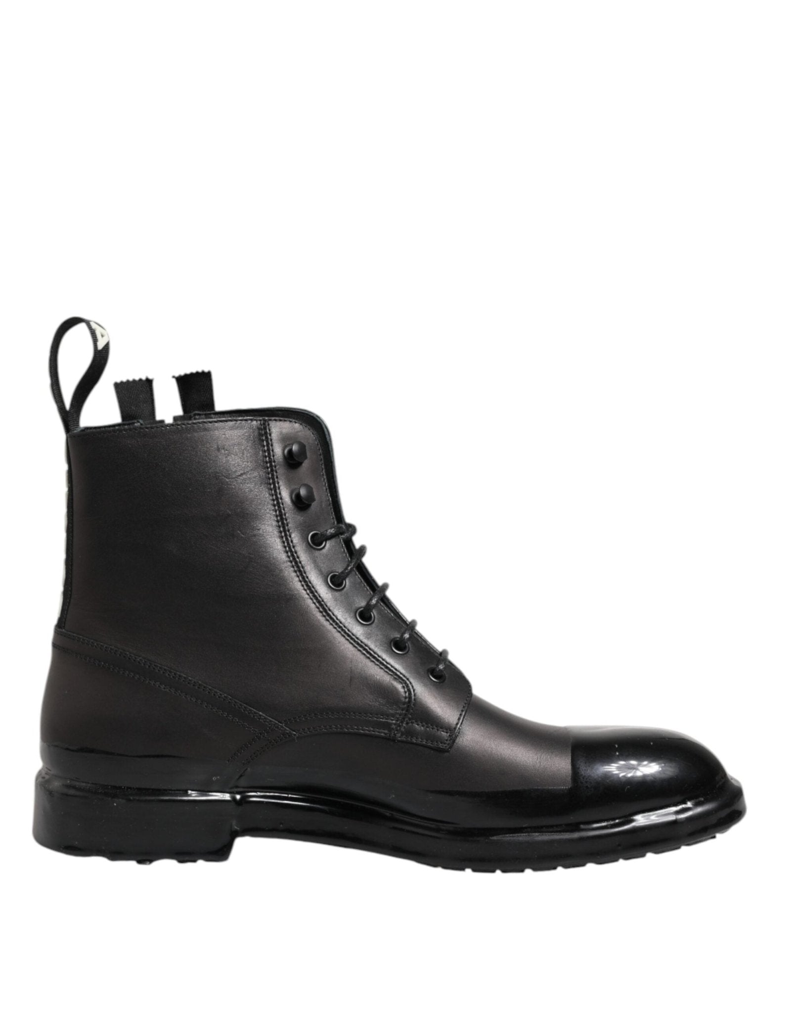 Dolce & Gabbana Brown Black Lace Up Mid Calf Men Boots Shoes – EU44/US11 par Dolce & Gabbana | Disponible sur Sandy Store ByNet