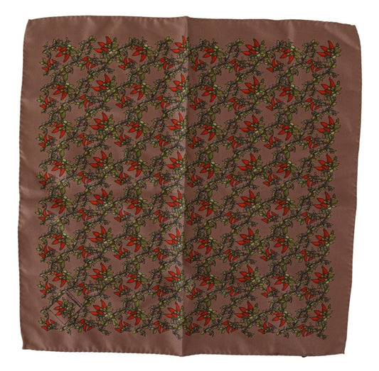 Dolce & Gabbana Brown Carrots Print Silk Handkerchief – par Dolce & Gabbana | Disponible sur Sandy Store ByNet