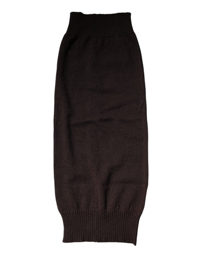 Dolce & Gabbana Brown Cashmere Knitted Neck Warmer Foulard Scarf – par Dolce & Gabbana | Disponible sur Sandy Store ByNet