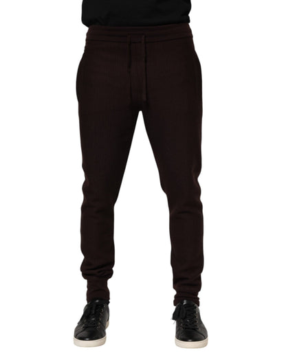 Dolce & Gabbana Brown Cashmere Men Jogger Sweatpants Pants – IT48 | M par Dolce & Gabbana | Disponible sur Sandy Store ByNet