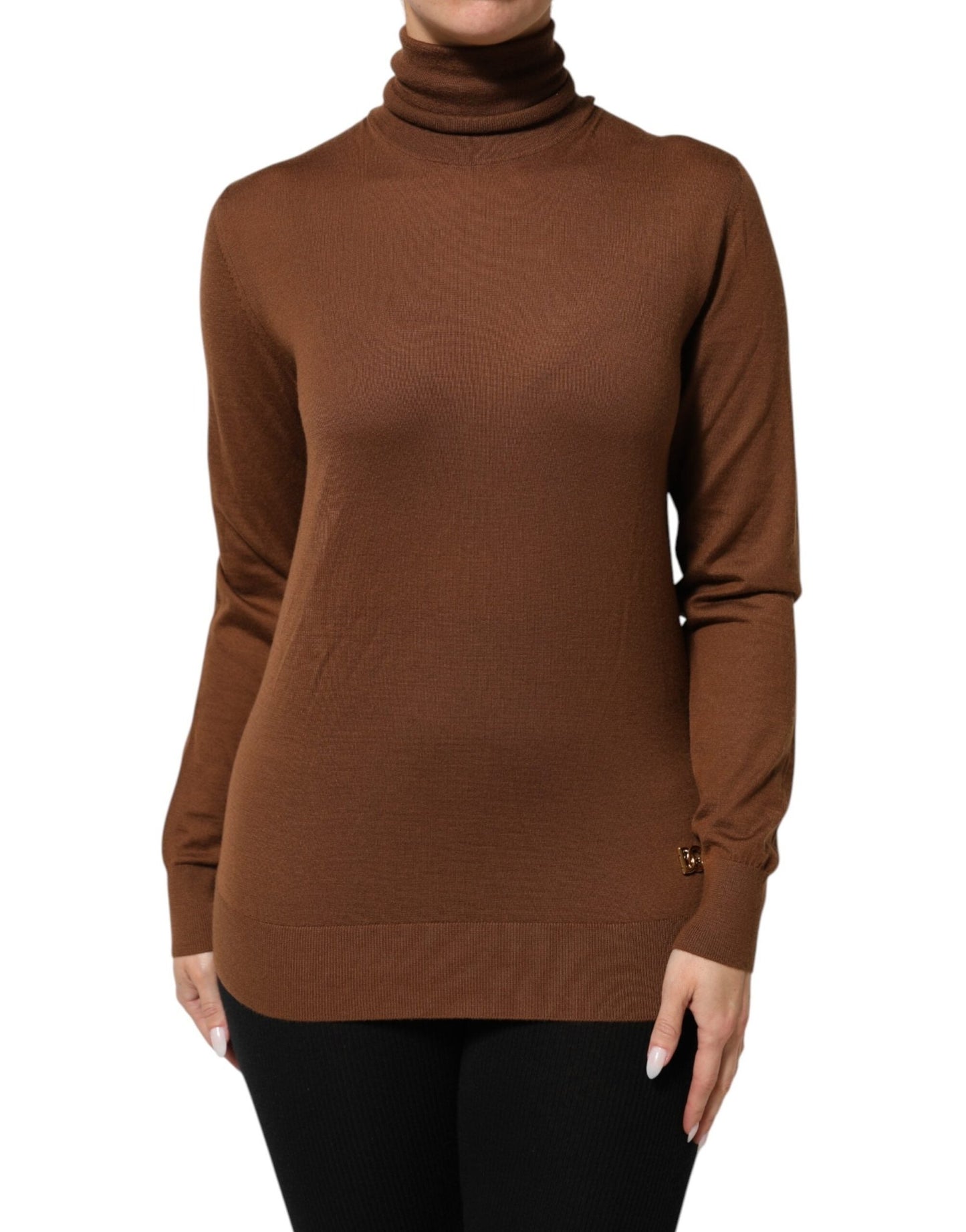 Dolce & Gabbana Brown Cashmere Turtle Neck Pullover Sweater – IT36|XXS par Dolce & Gabbana | Disponible sur Sandy Store ByNet