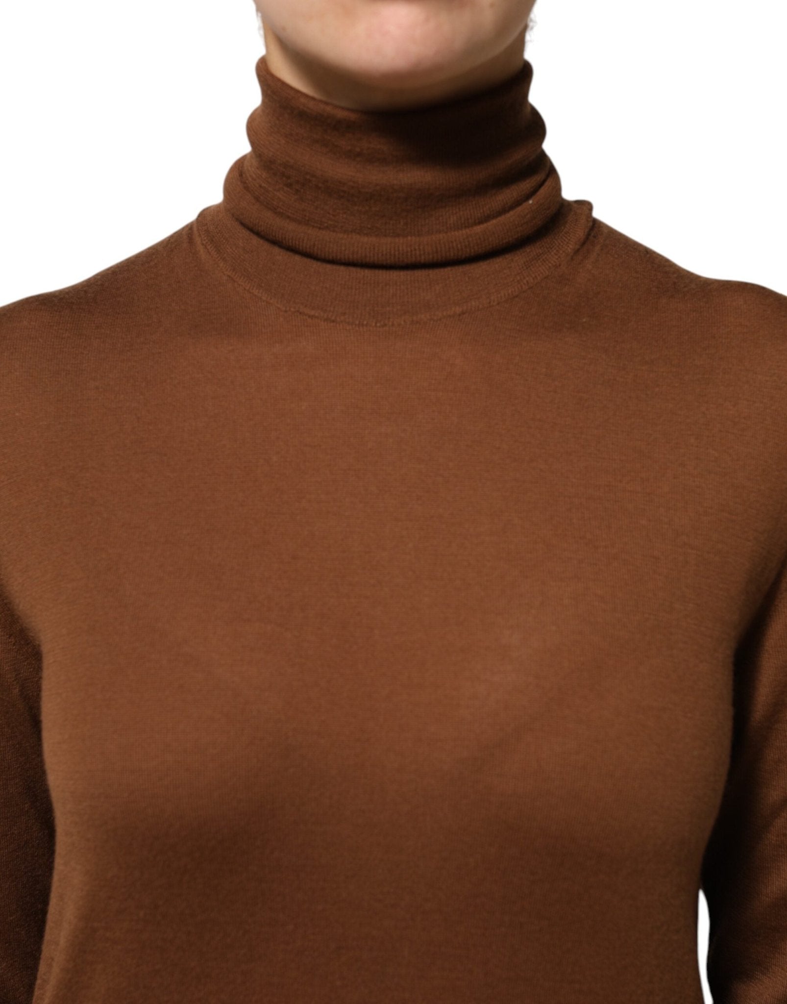 Dolce & Gabbana Brown Cashmere Turtle Neck Pullover Sweater – IT36|XXS par Dolce & Gabbana | Disponible sur Sandy Store ByNet