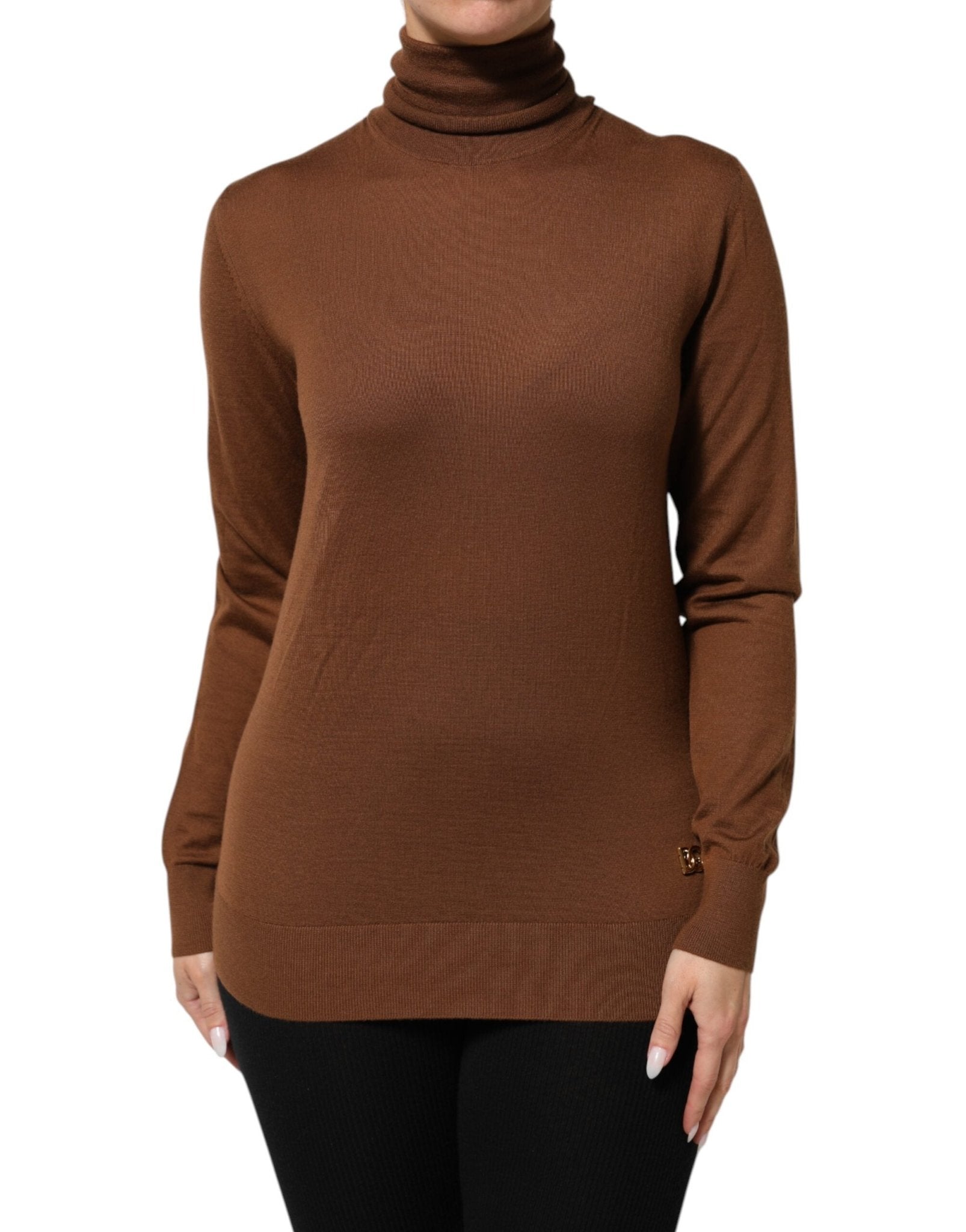 Dolce & Gabbana Brown Cashmere Turtle Neck Pullover Sweater – IT36|XXS par Dolce & Gabbana | Disponible sur Sandy Store ByNet