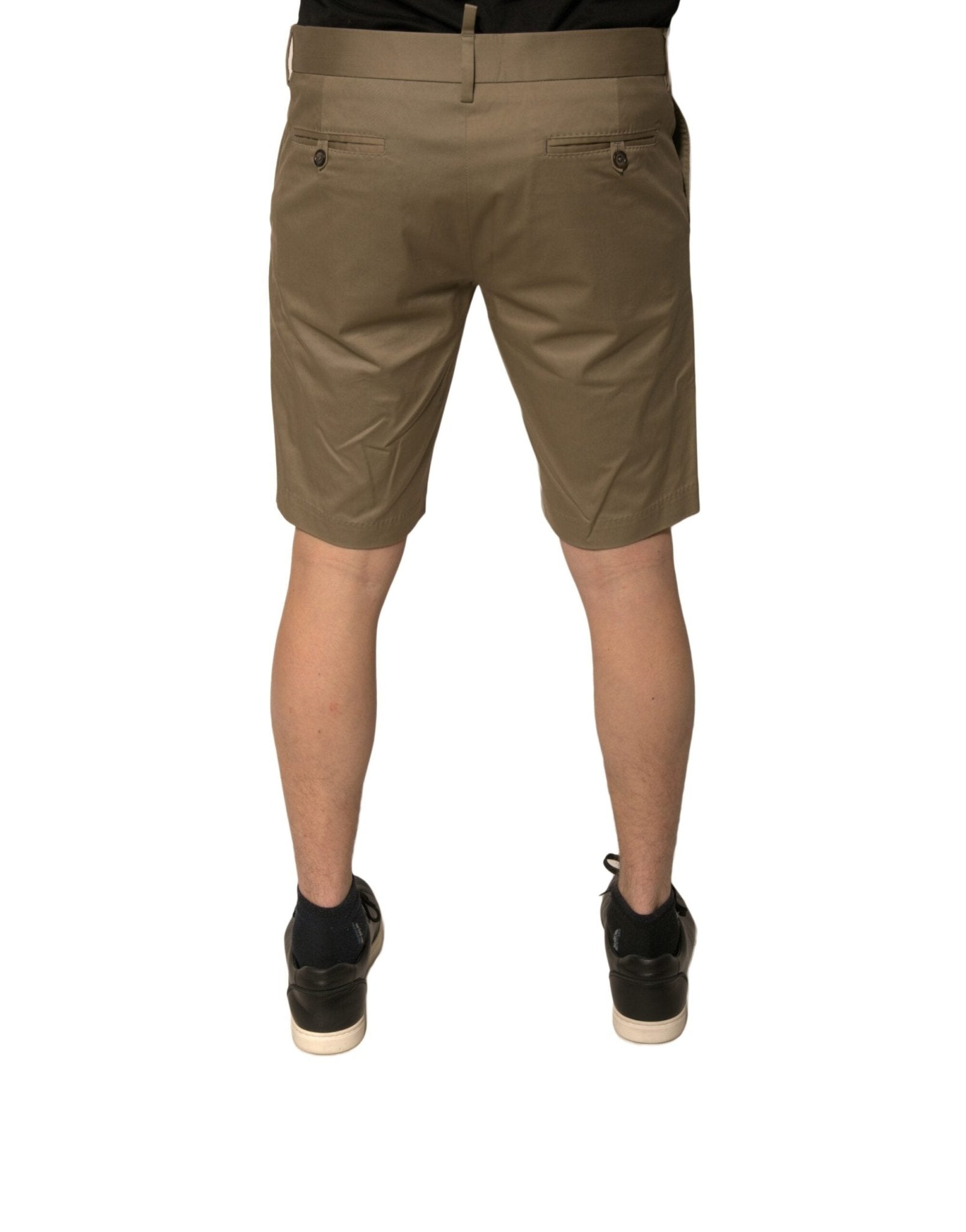 Dolce & Gabbana Brown Chino Cotton Stretch Casual Shorts - Sandy Store ByNet