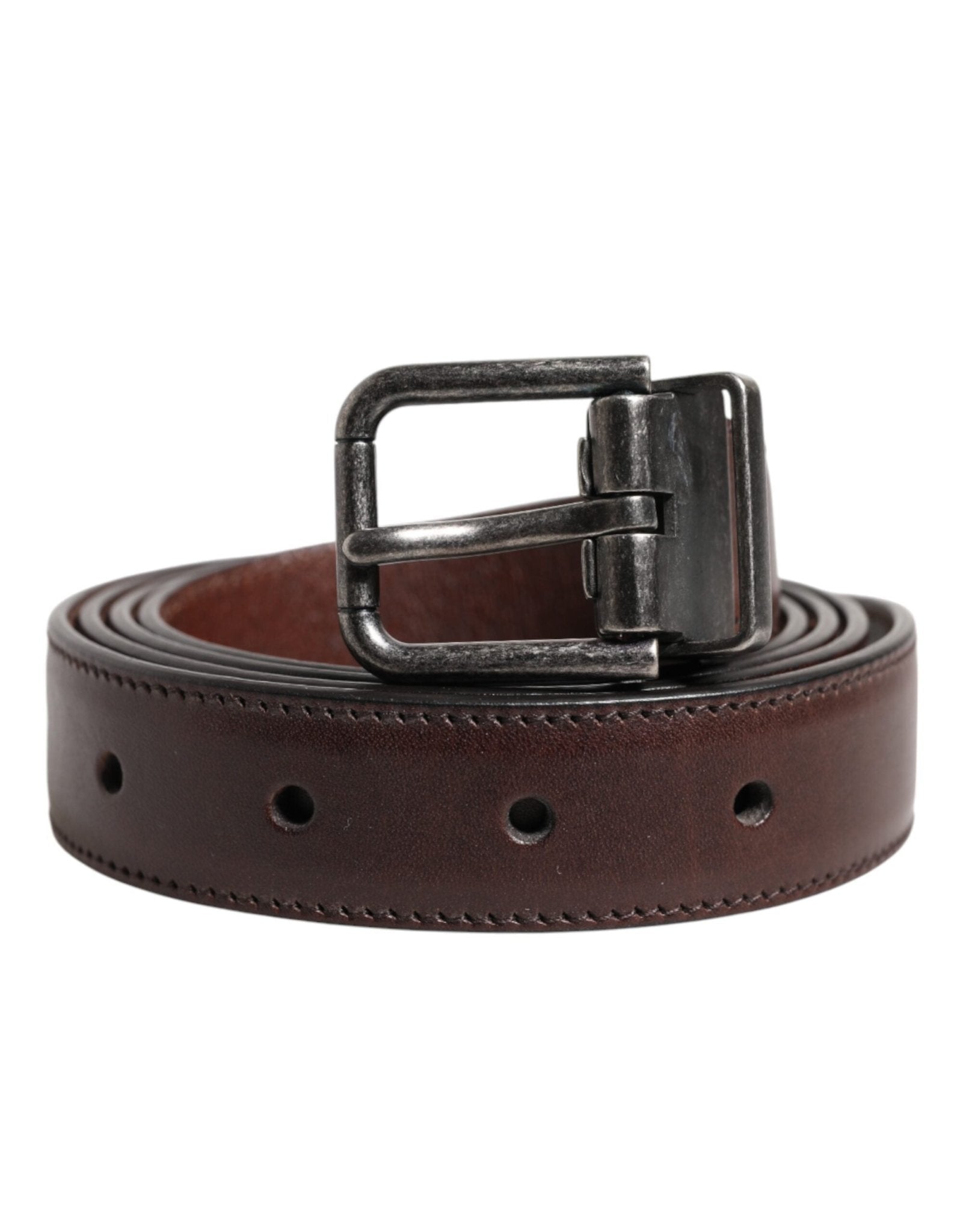 Dolce & Gabbana Brown Classic Calf Leather Metal Buckle Belt – 105 cm / 42 Inches par Dolce & Gabbana | Disponible sur Sandy Store ByNet