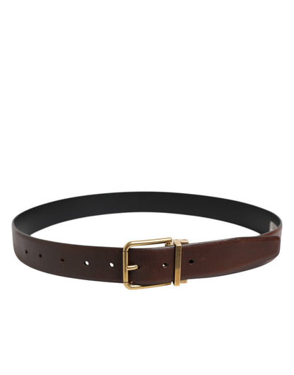 Dolce & Gabbana Brown Classic Gold Metal Logo Buckle Men Belt – 90 cm / 36 Inches par Dolce & Gabbana | Disponible sur Sandy Store ByNet