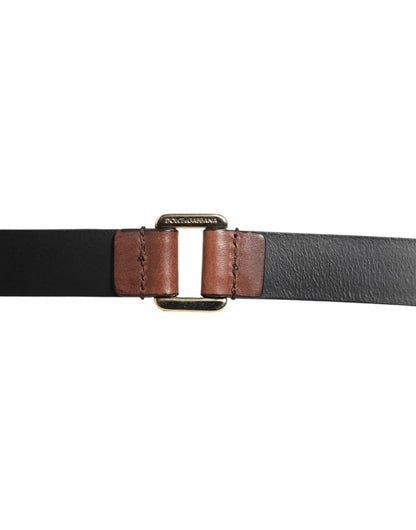 Dolce & Gabbana Brown Classic Gold Metal Logo Buckle Men Belt – 90 cm / 36 Inches par Dolce & Gabbana | Disponible sur Sandy Store ByNet