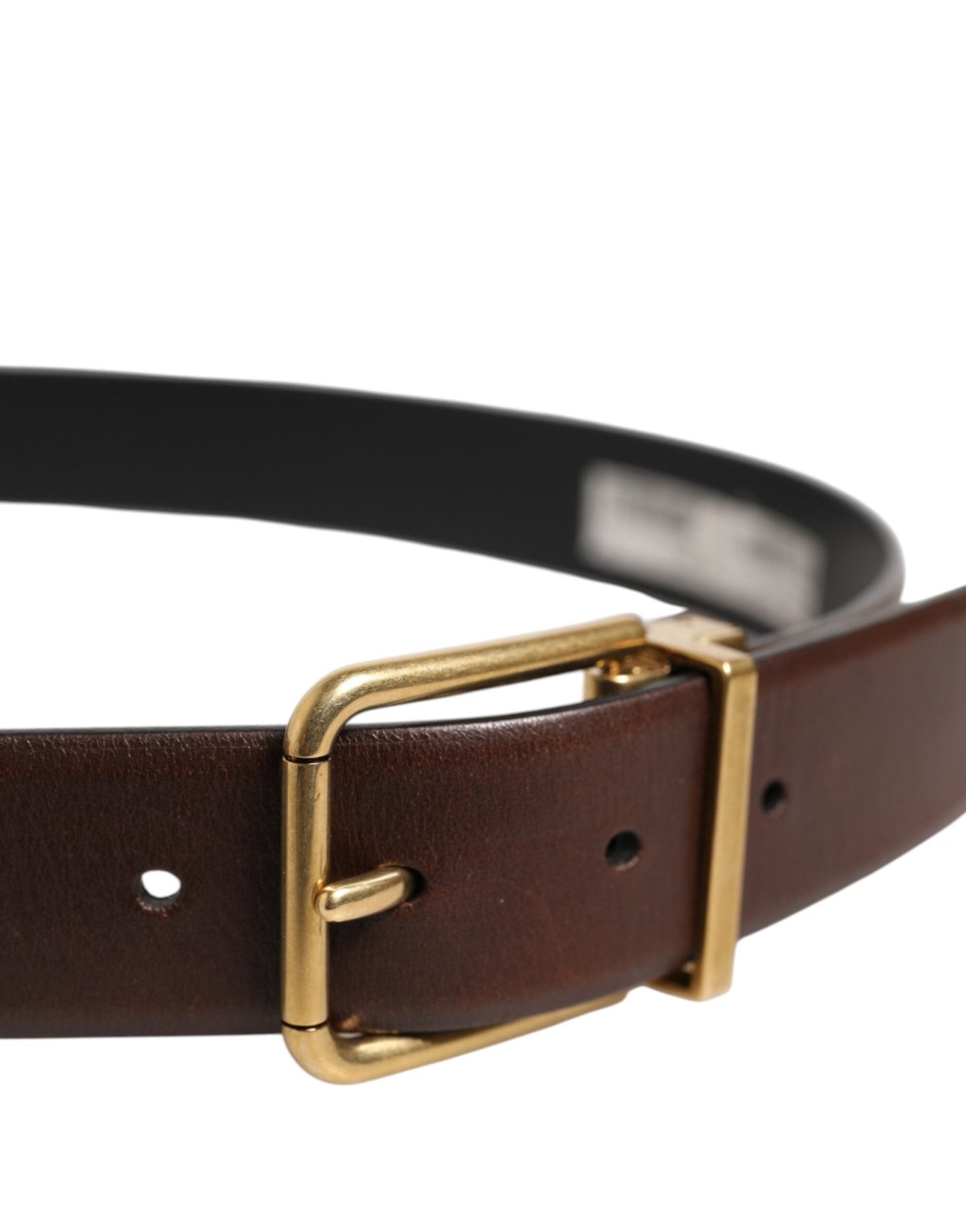 Dolce & Gabbana Brown Classic Gold Metal Logo Buckle Men Belt – 90 cm / 36 Inches par Dolce & Gabbana | Disponible sur Sandy Store ByNet